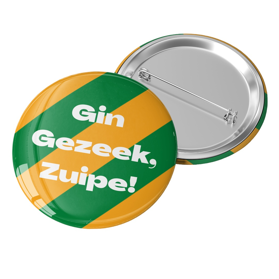 Carnaval button - GIN GEZEEK, ZUIPE!